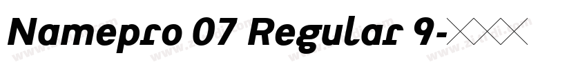 Namepro 07 Regular 9字体转换